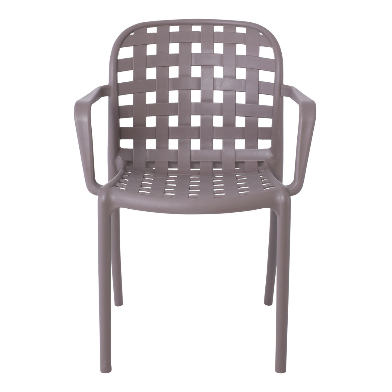Grey Polypropylene Armchair-PP Chair