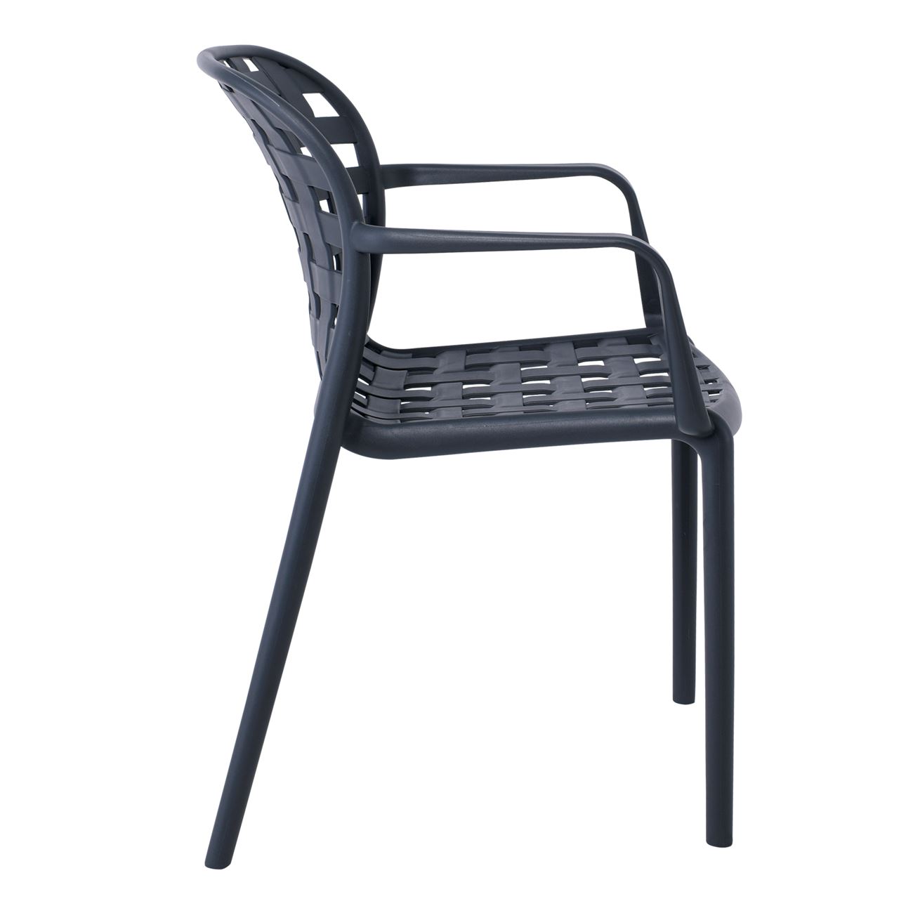 Black Polypropylene Armchair-PP Chair