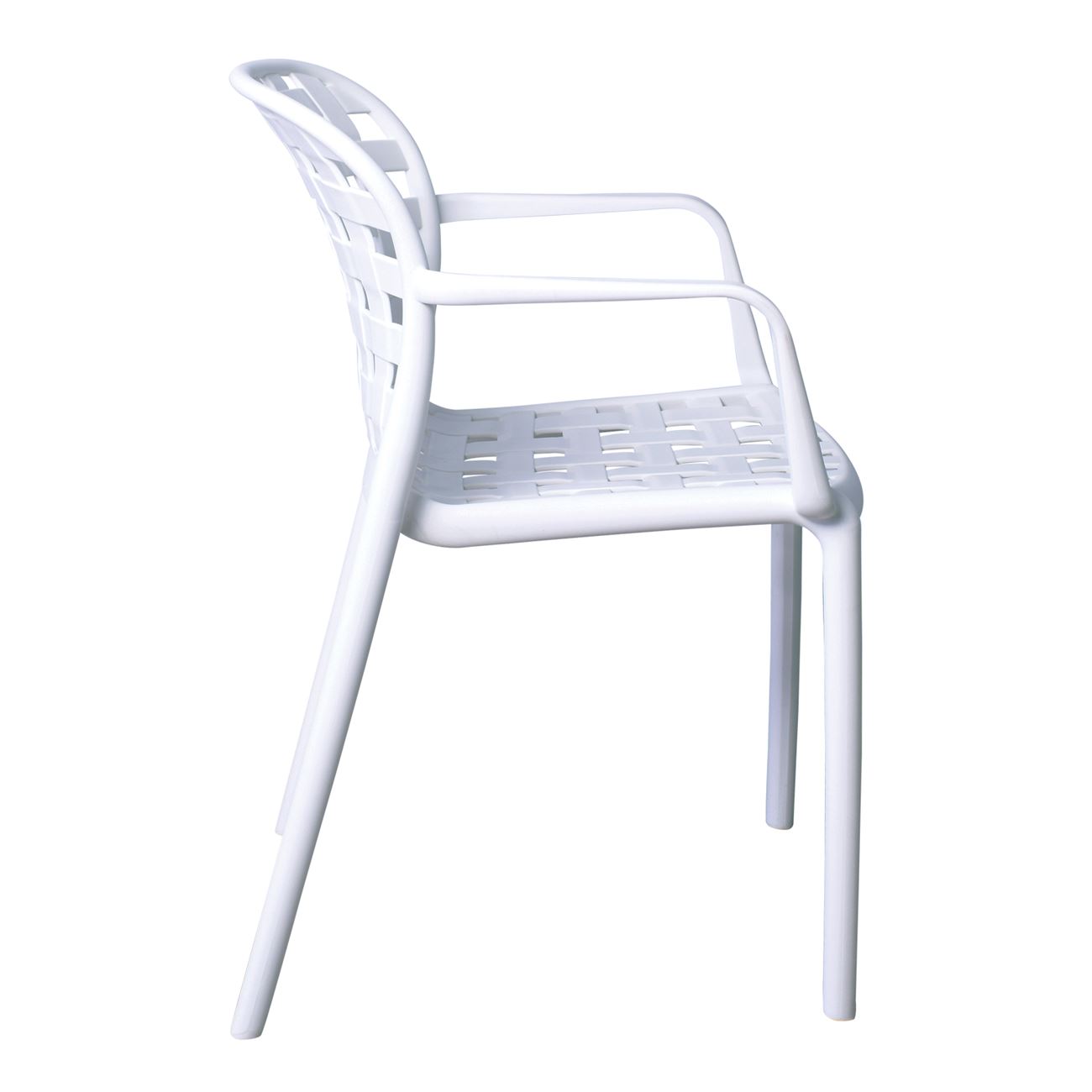 White Polypropylene Armchair-PP Chair