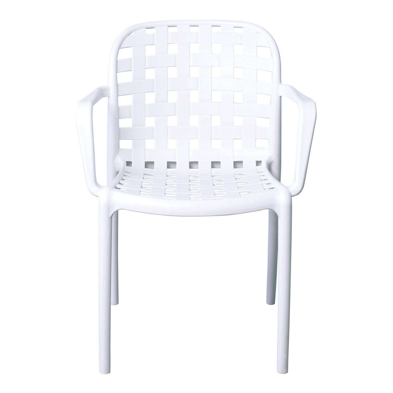 White Polypropylene Armchair-PP Chair