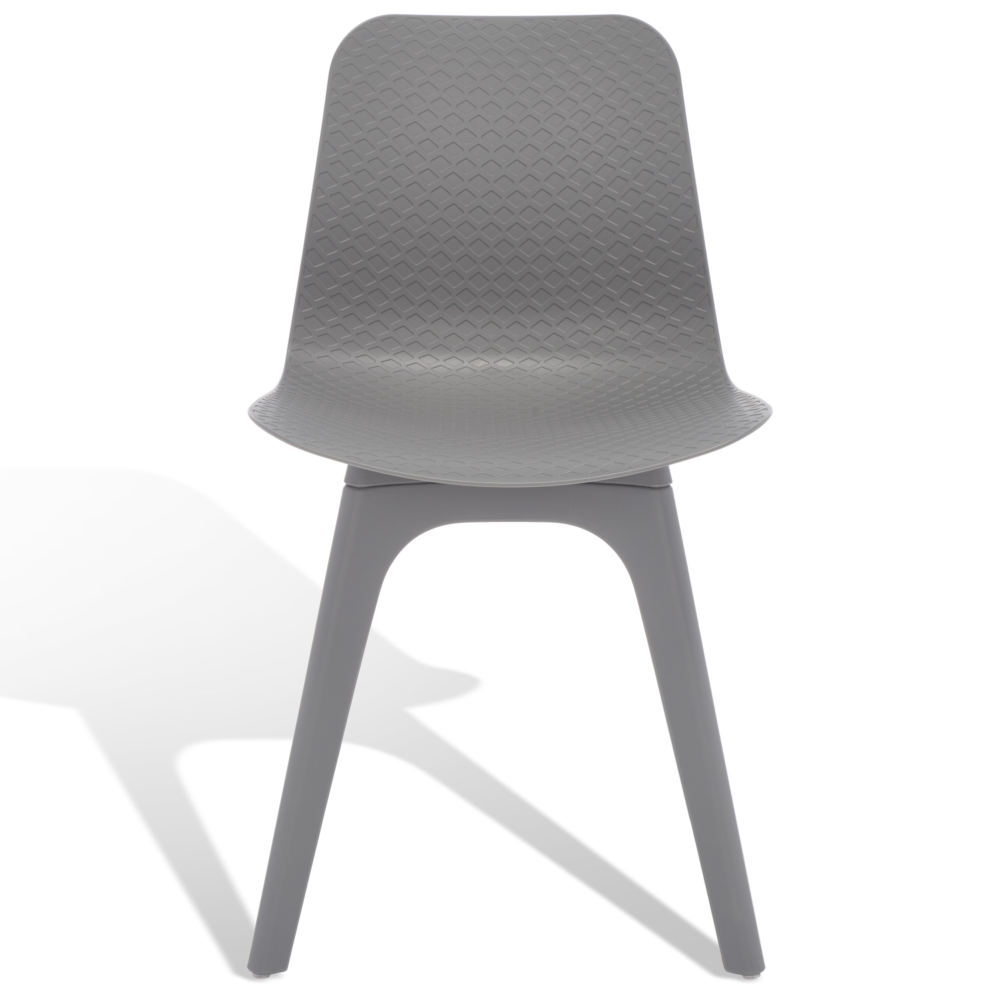 Gray Plastic Chair KD Frame-PP Chair