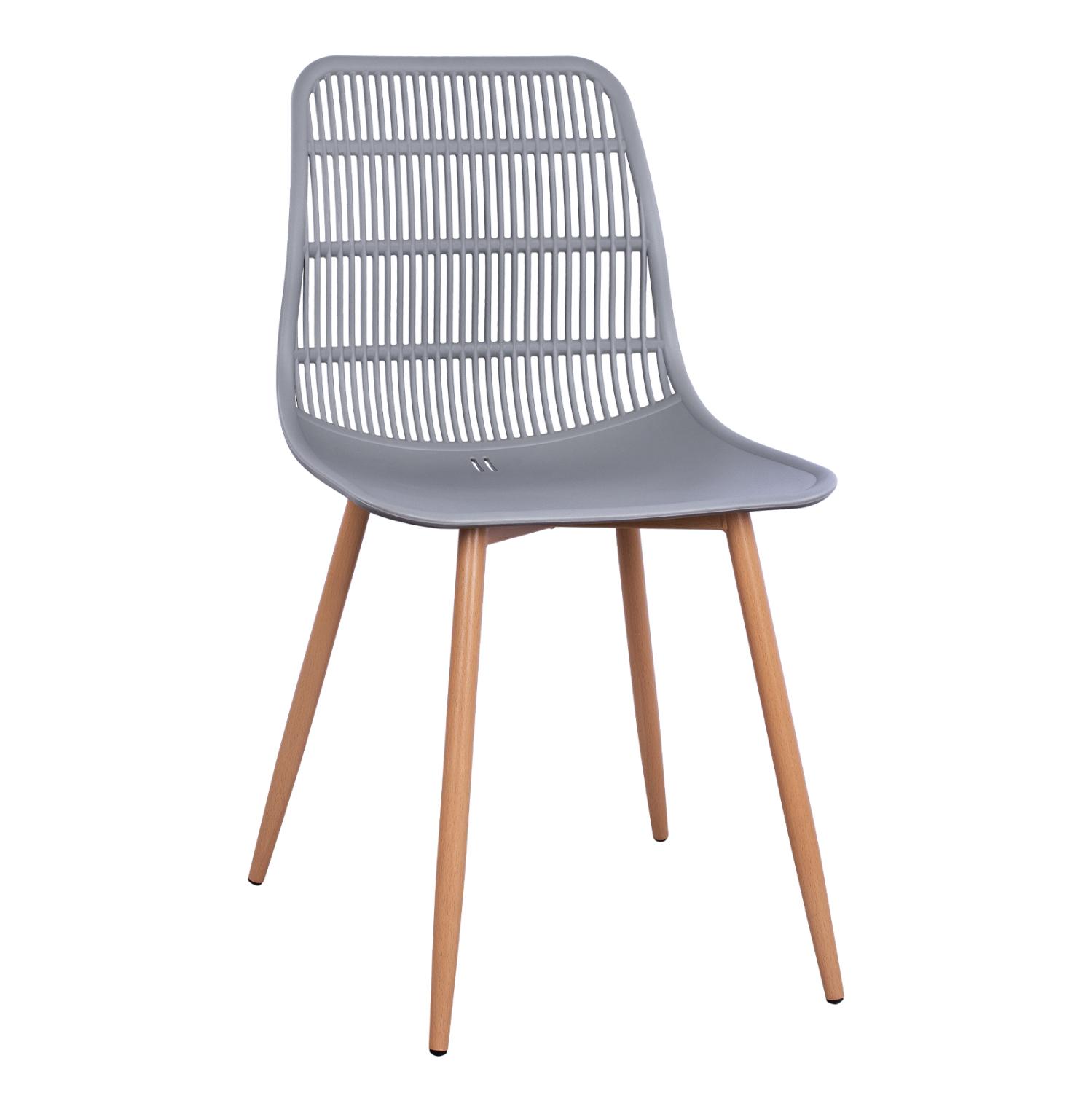 Light Grey Plastic Kitchen Chair-PP Chair