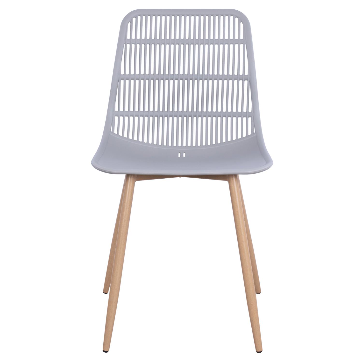 Light Grey Plastic Kitchen Chair-PP Chair