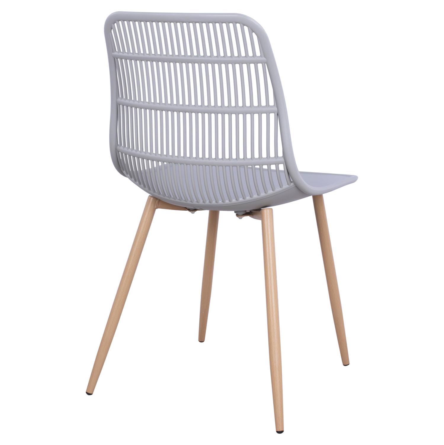 Light Grey Plastic Kitchen Chair-PP Chair