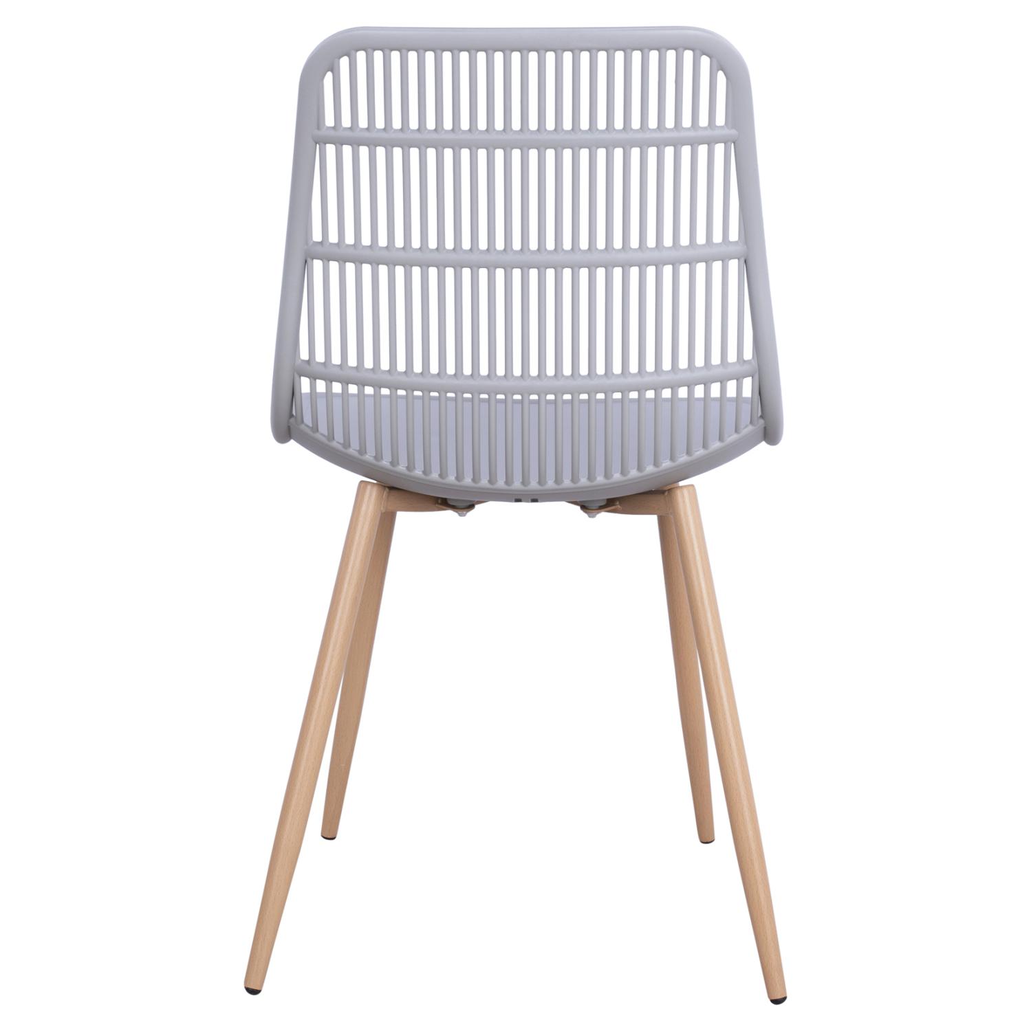 Light Grey Plastic Kitchen Chair-PP Chair