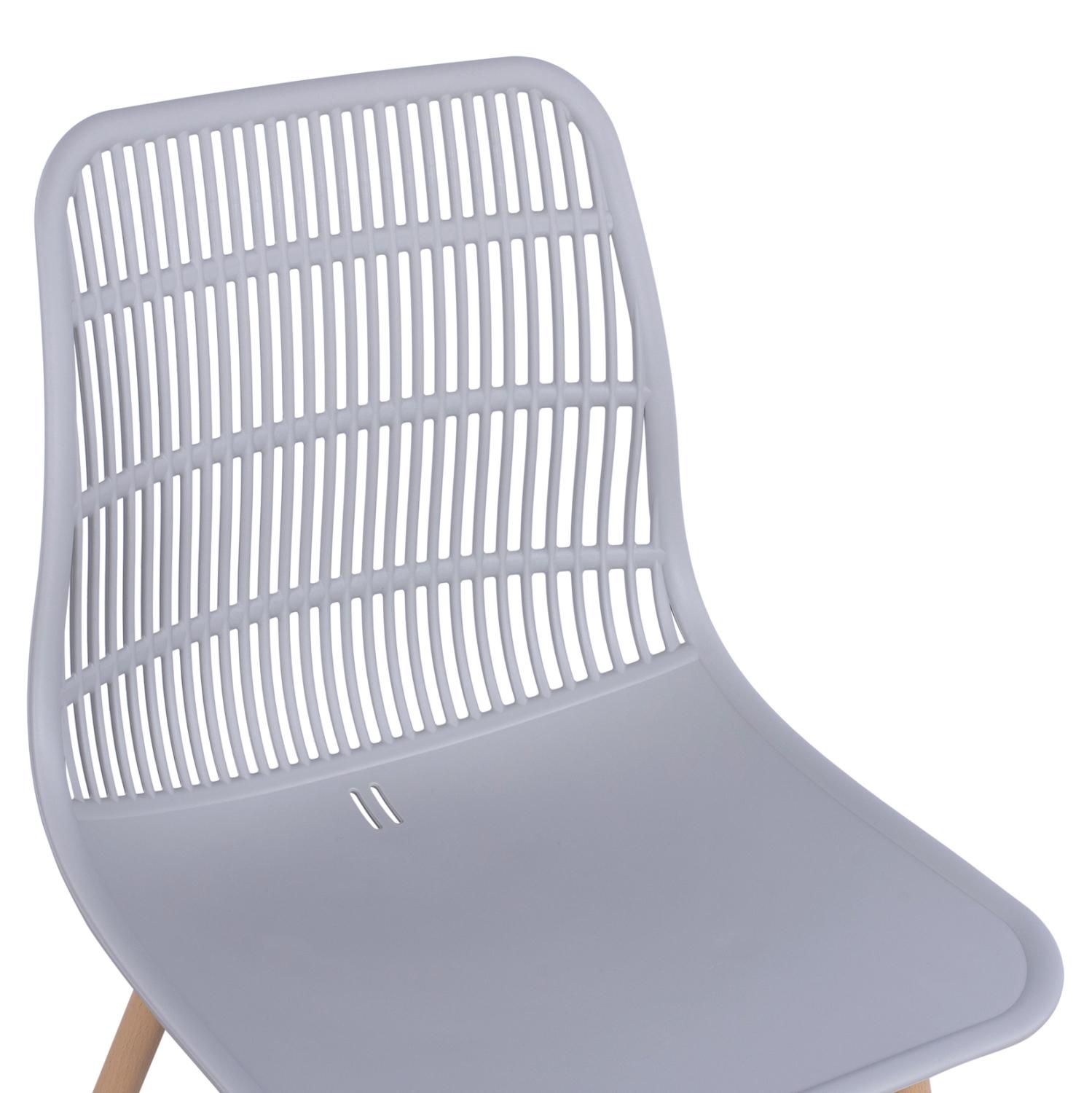 Light Grey Plastic Kitchen Chair-PP Chair