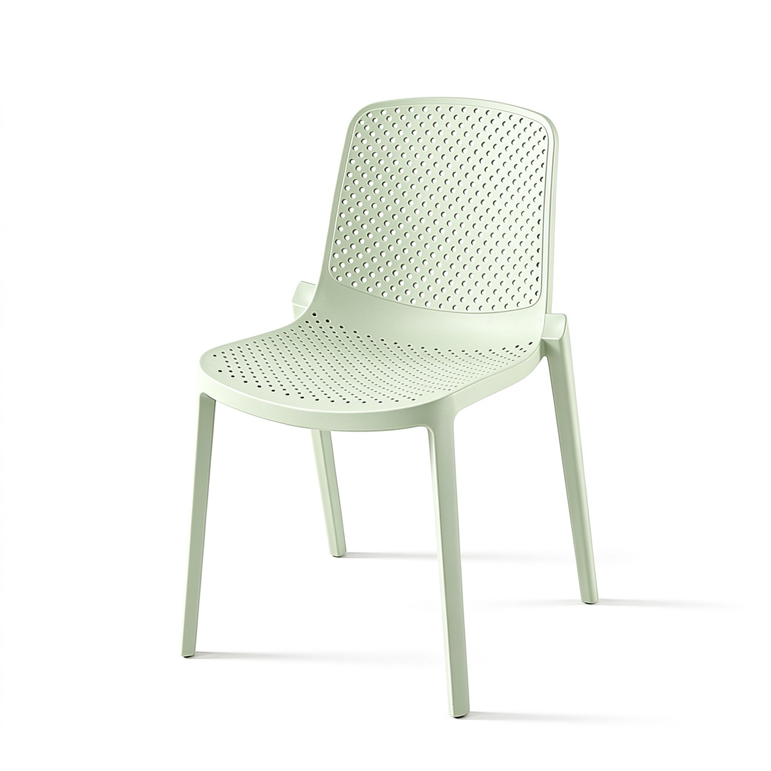 Modern PP Plastic Chair – Perforated Dining Chair for Commercial & Outdoor Use