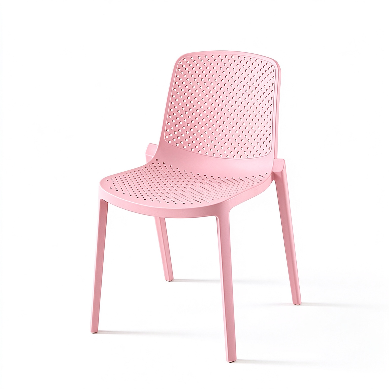 Modern PP Plastic Chair – Perforated Dining Chair for Commercial & Outdoor Use