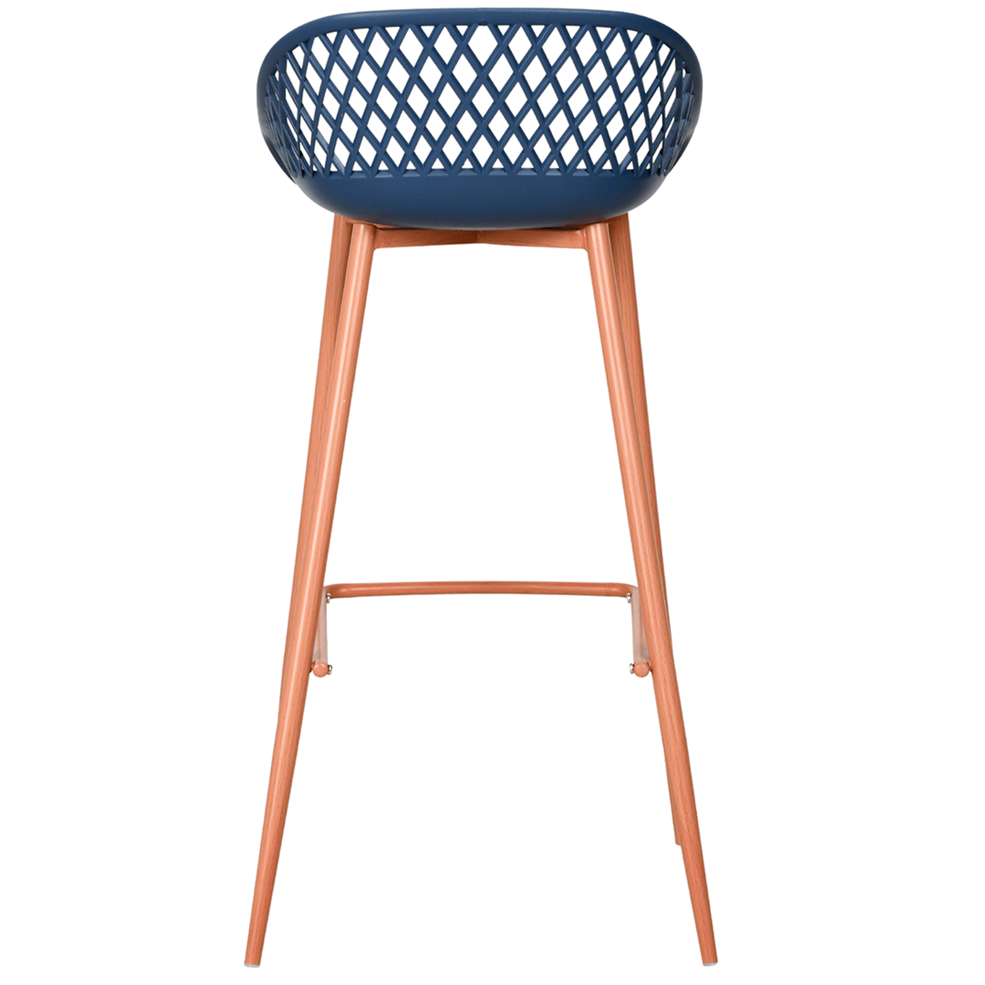 Navy Blue Polypropylene Bar Chair With Metal Feet-PP Chair