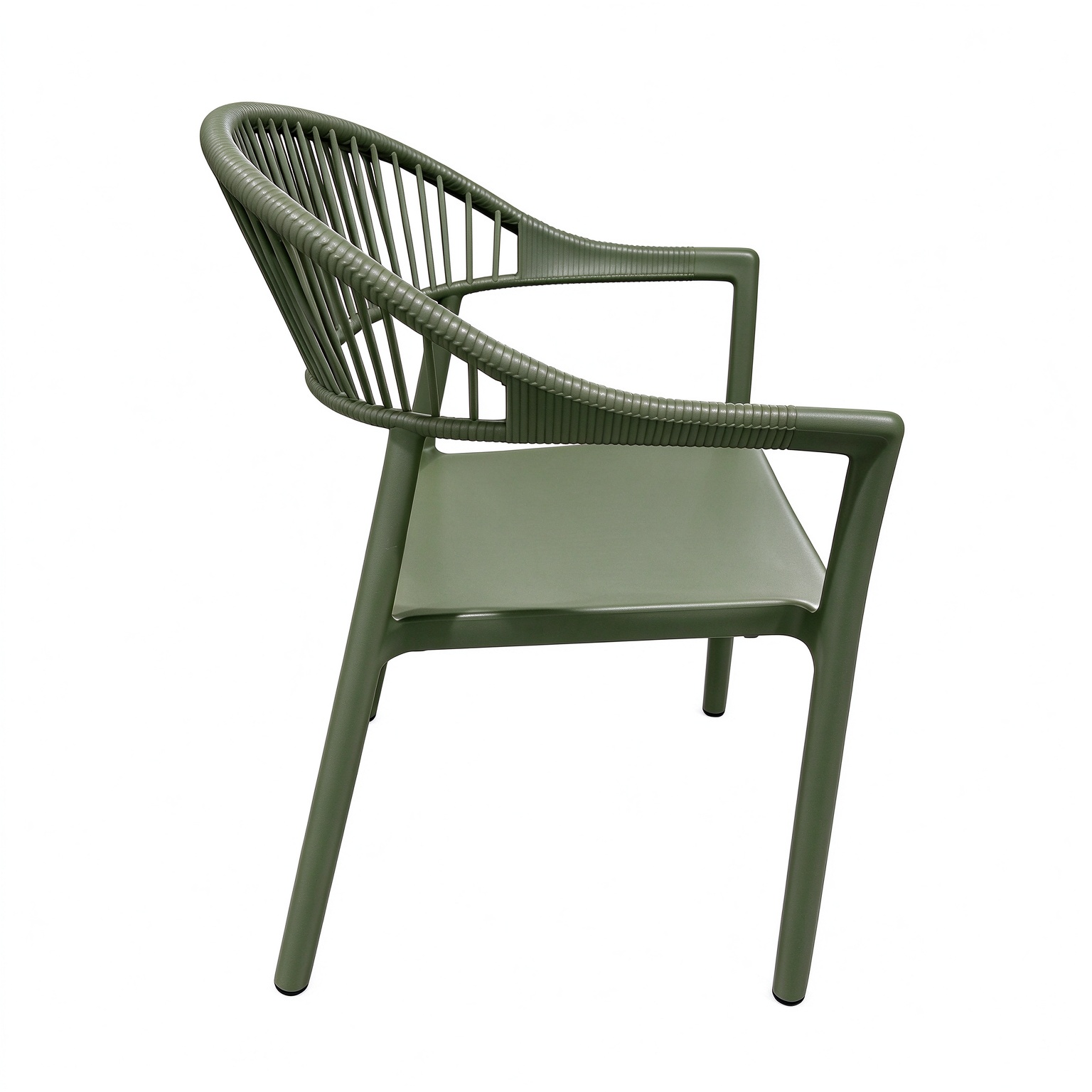 Monobloc PP Outdoor Armchair, UV Resistant Plastic Dining Chair for Patio, Restaurant & Hotel Project