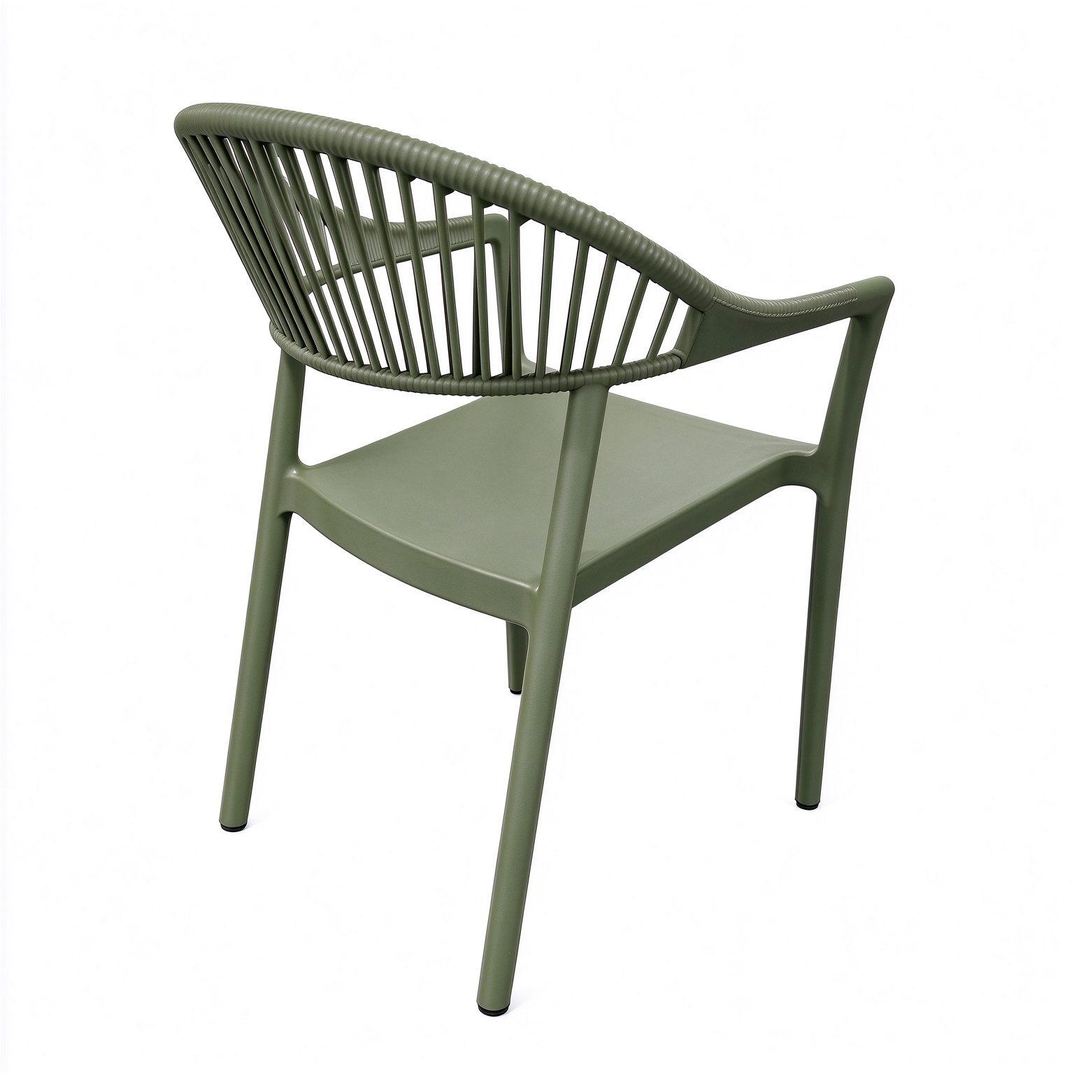 Monobloc PP Outdoor Armchair, UV Resistant Plastic Dining Chair for Patio, Restaurant & Hotel Project