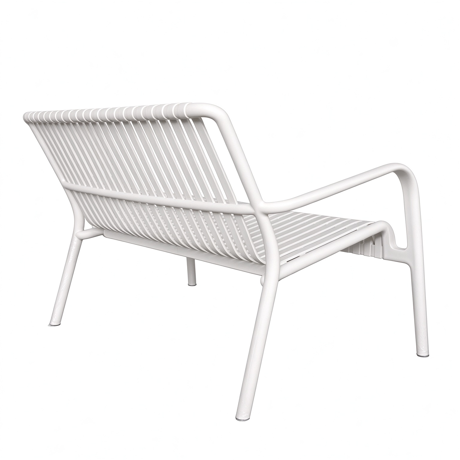 Monobloc PP 2-Seater Outdoor Bench, UV Stabilized Plastic Double Seat Sofa for Patio, Hotel & Commercial Project-PP Chair