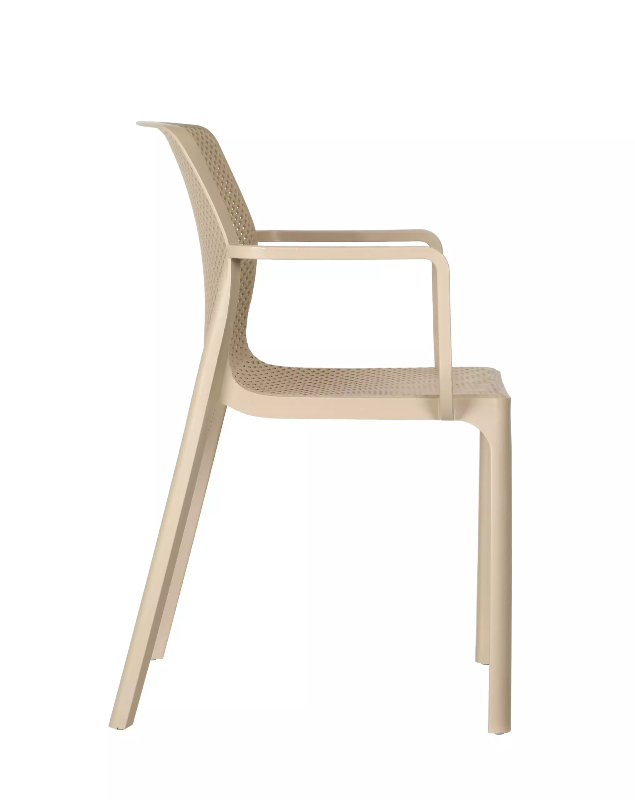 Taupe Plastic Armchair-PP Chair