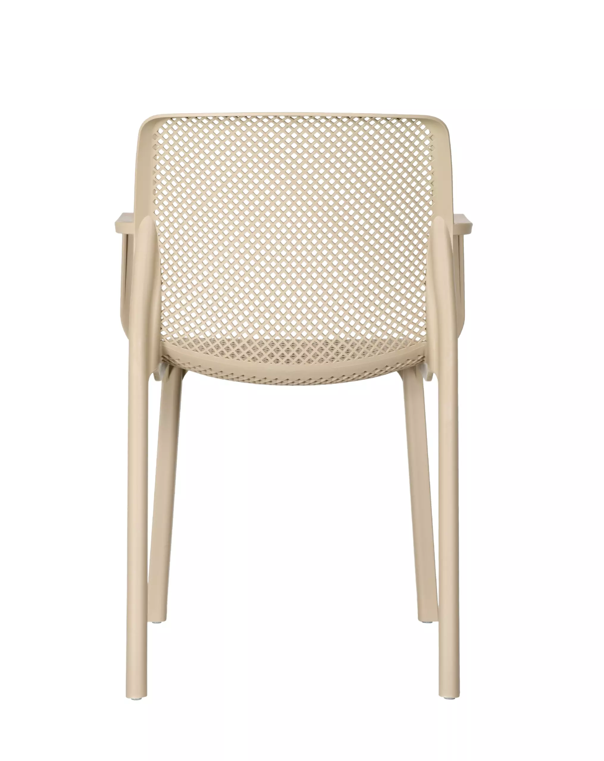 Taupe Plastic Armchair-PP Chair