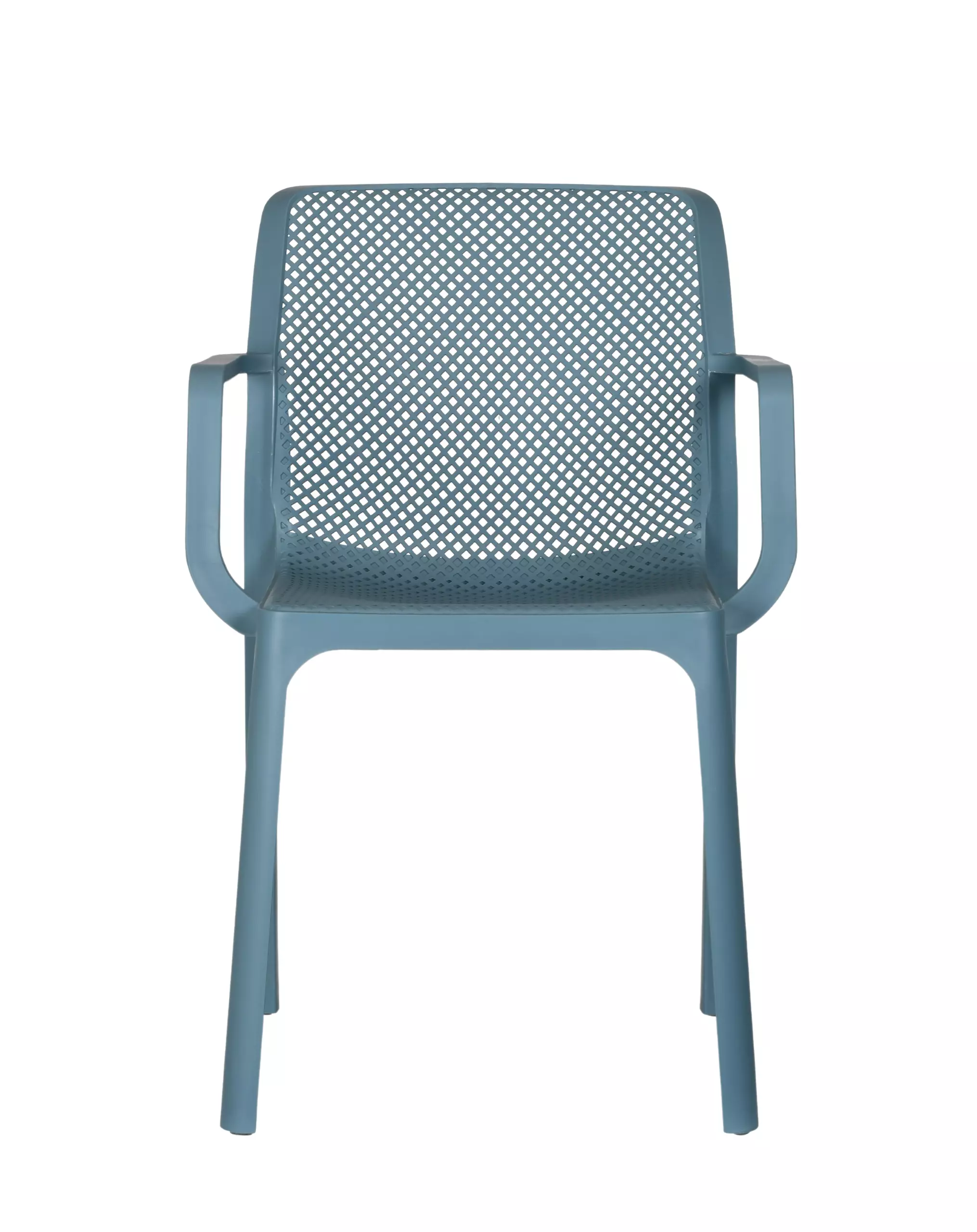 Peacock Blue Plastic Armchair-PP Chair