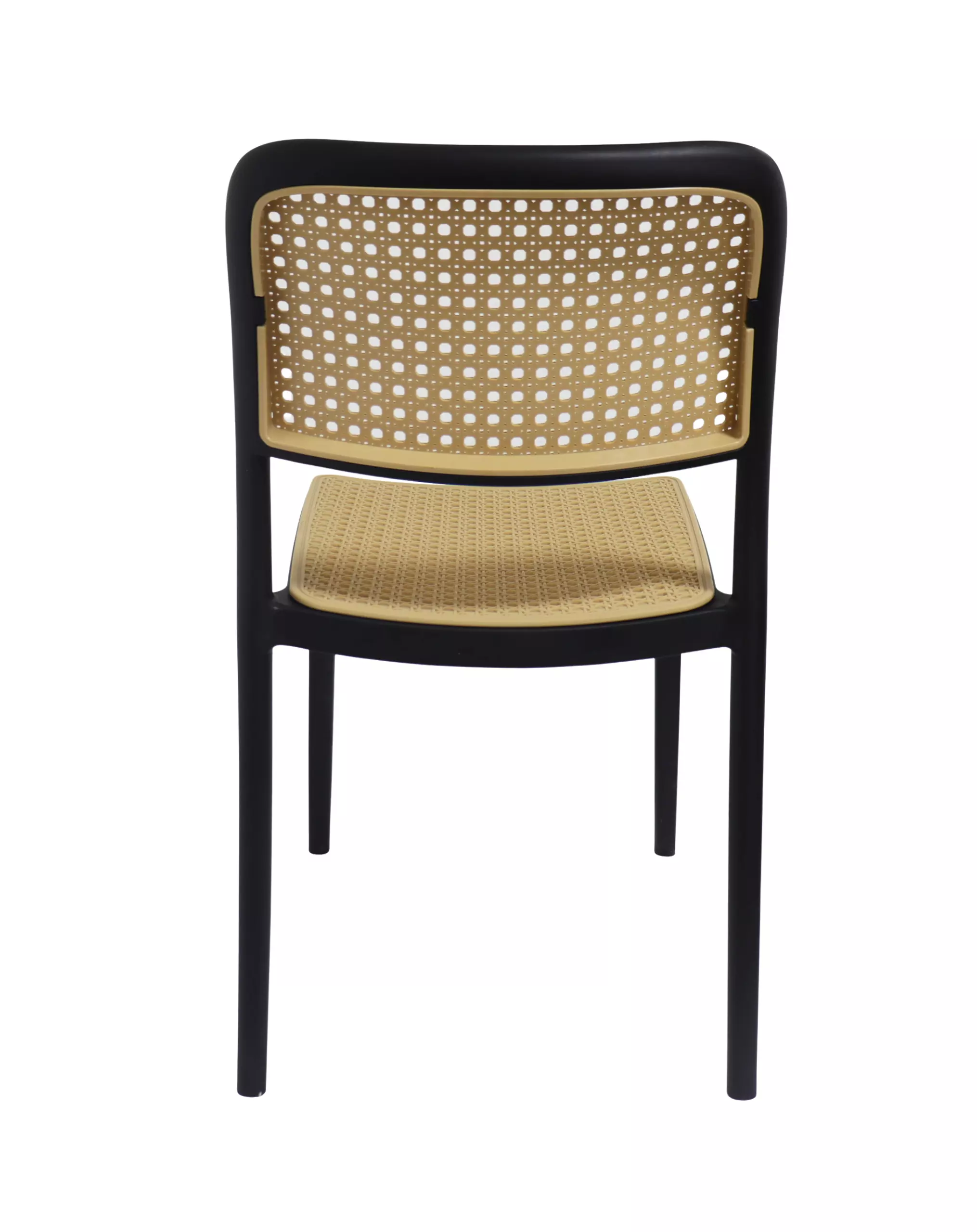 Rattan Effect Polypropylene Side Chair-PP Chair
