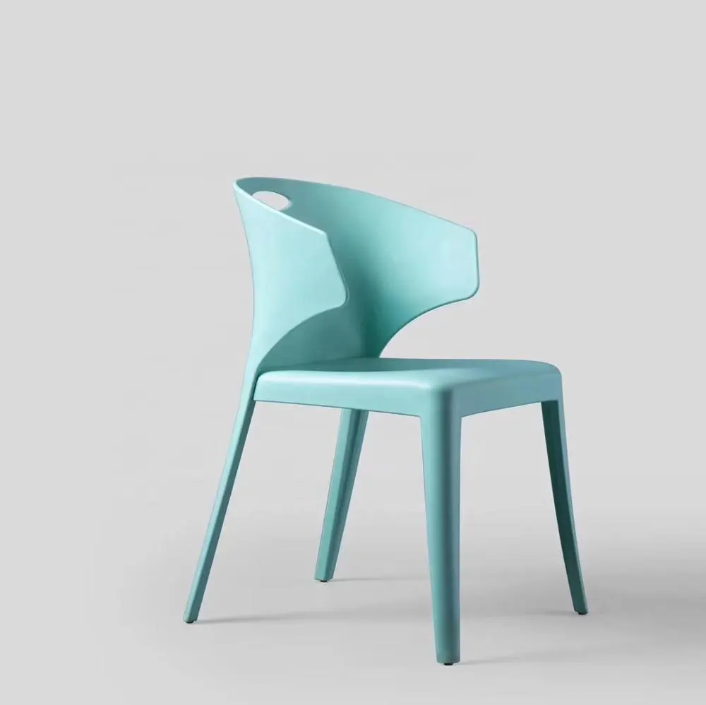 Durable Plastic Chair in Light Blue