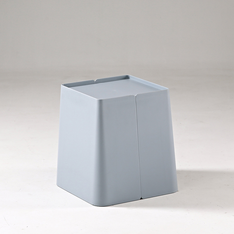 Grey-Blue Plastic Side Coffee Table-PP Chair