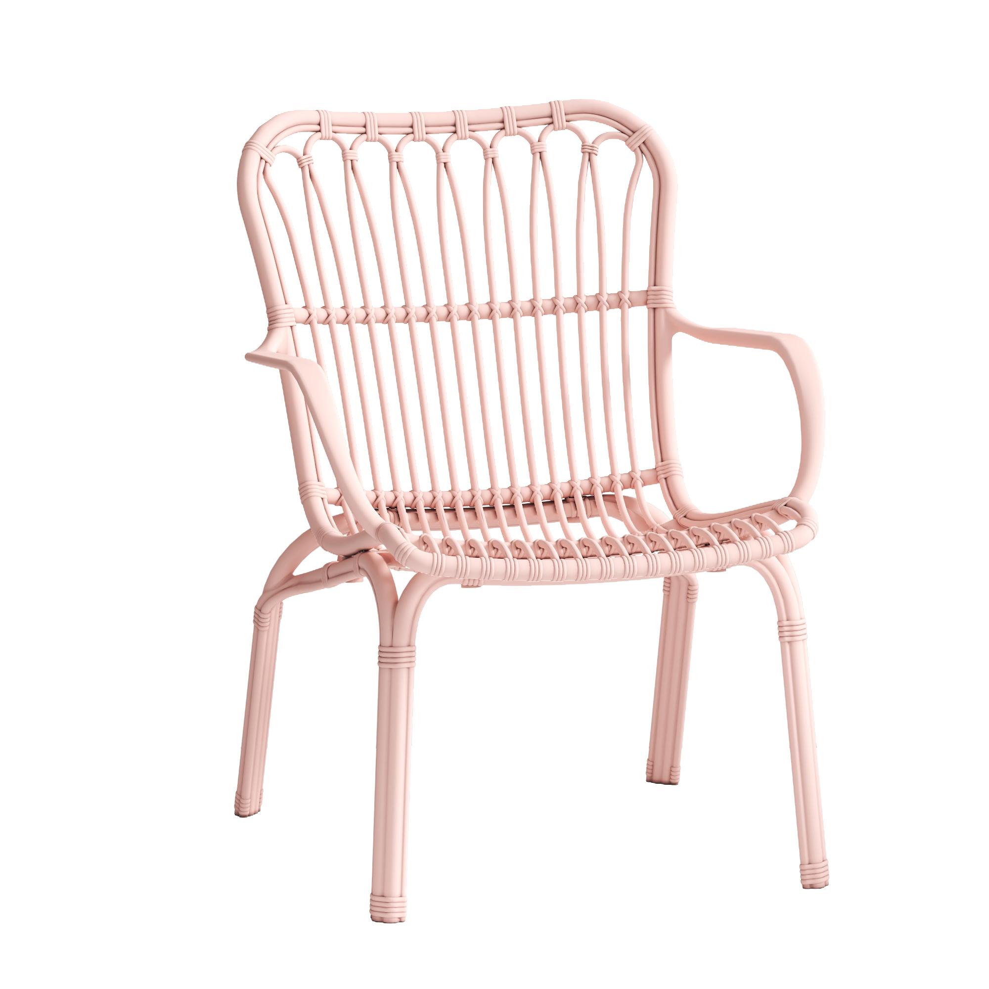 Rattan Style PP Armchair – Woven Look Polypropylene Outdoor Plastic Chair