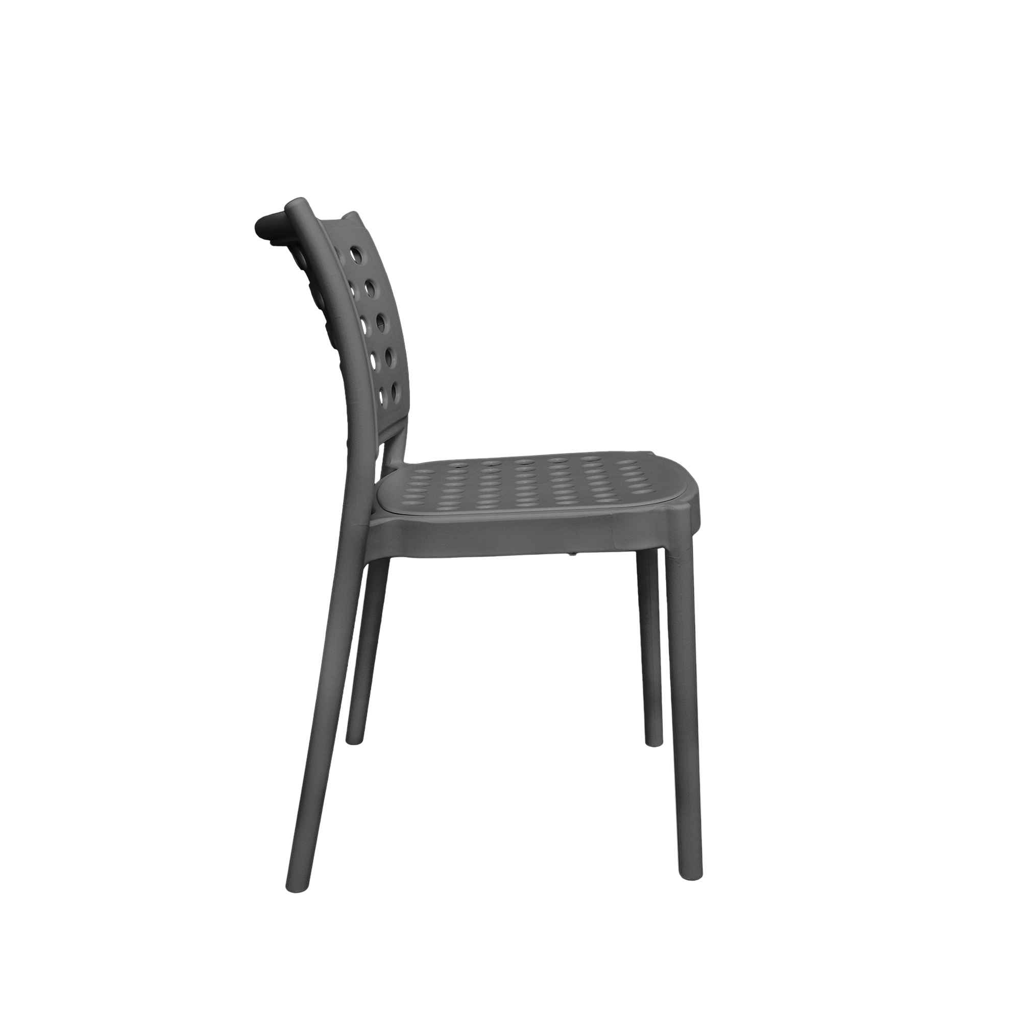 Hollow out design dark grey plastic chair-PP Chair