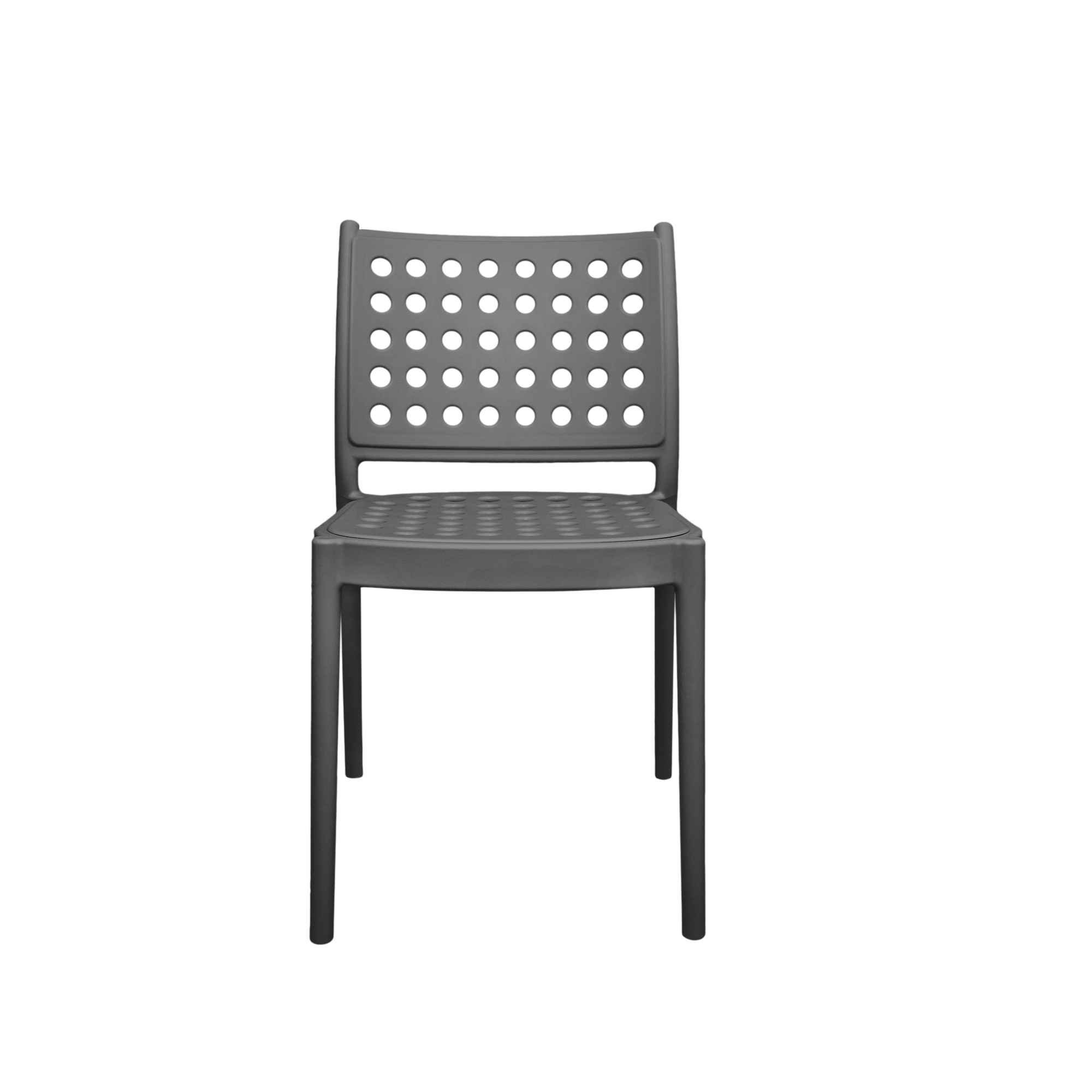 Hollow out design dark grey plastic chair-PP Chair
