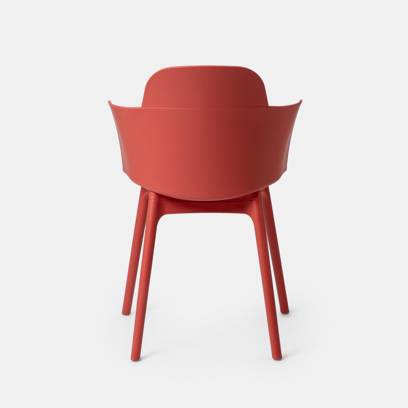 Assembled Structure Red Polypropylene Armchair