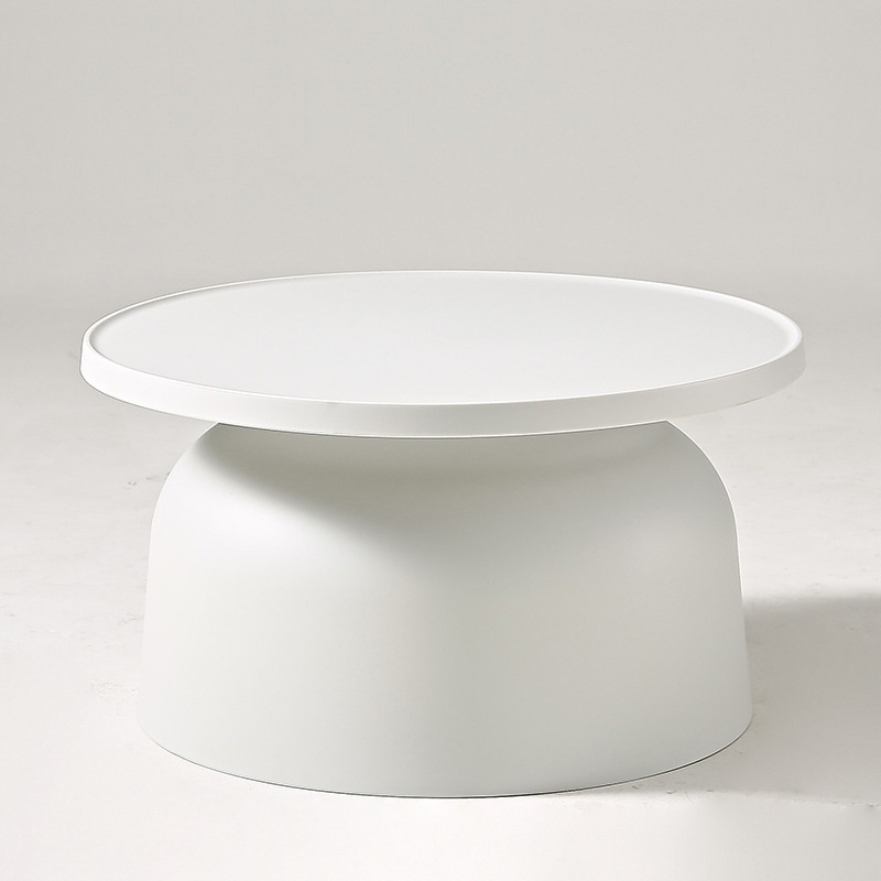 Warm Grey Round Plastic Coffee Table-PP Chair