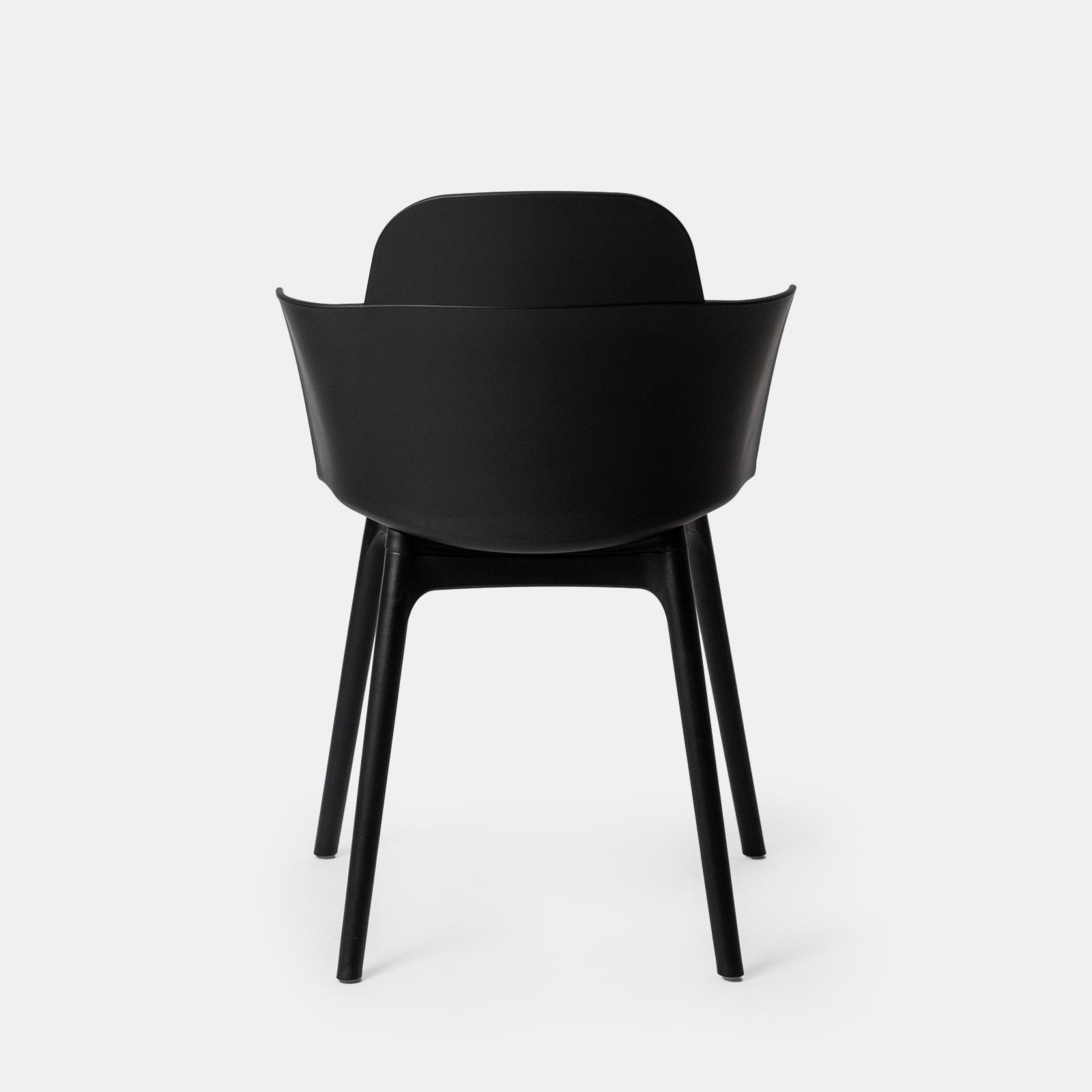 Assembled Structure Black Polypropylene Armchair