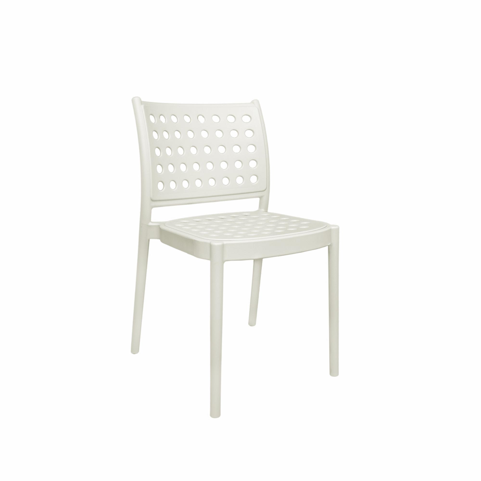 Hollow out design white plastic chair-PP Chair