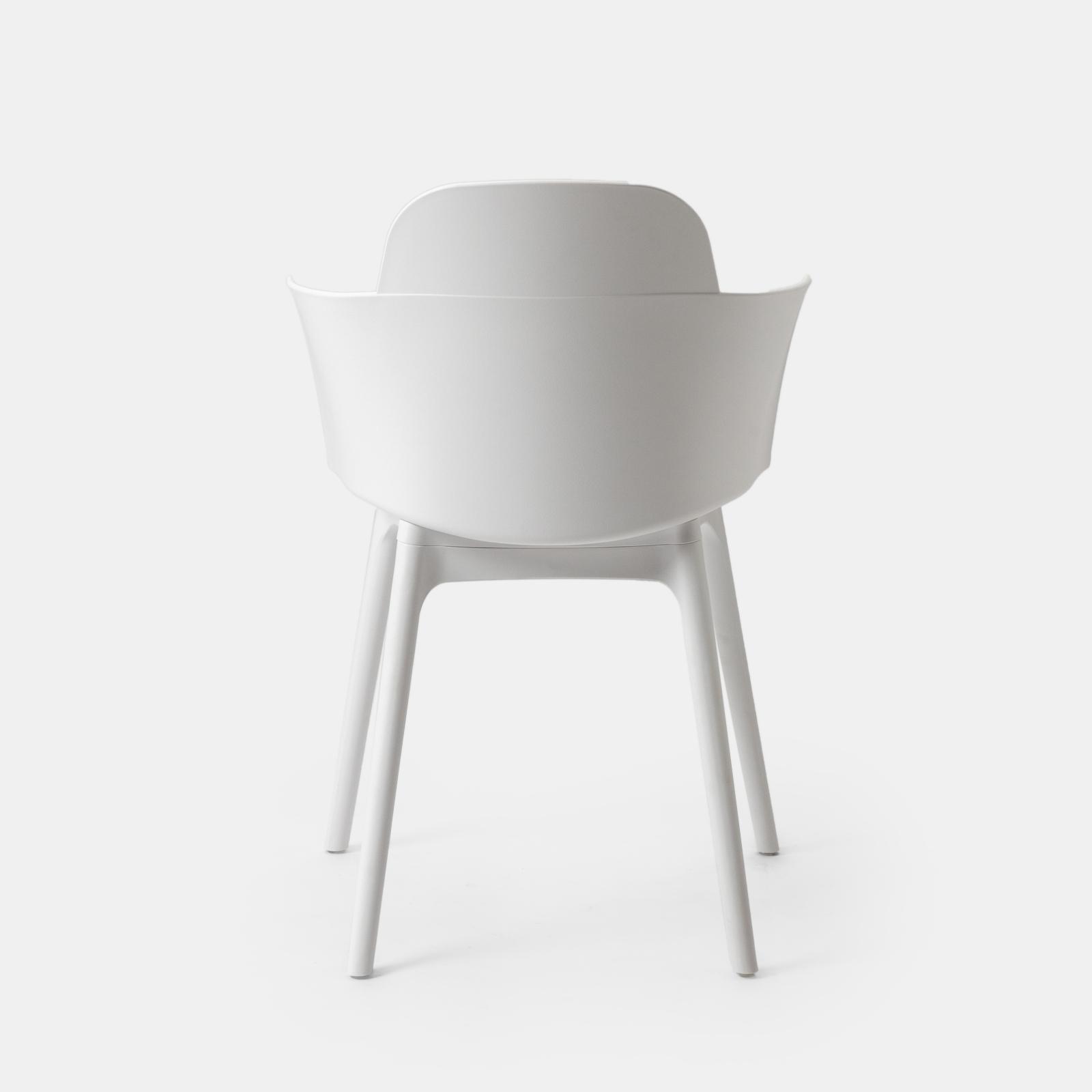 Assembled Structure White Polypropylene Armchair