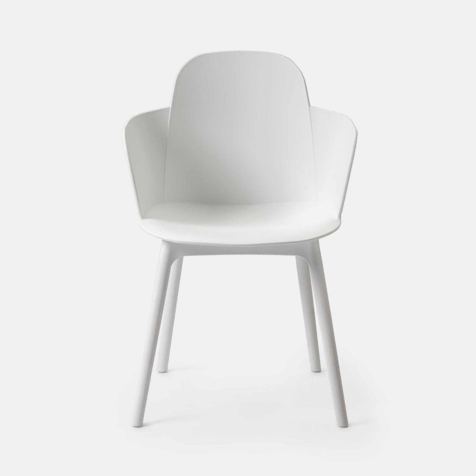 Assembled Structure White Polypropylene Armchair