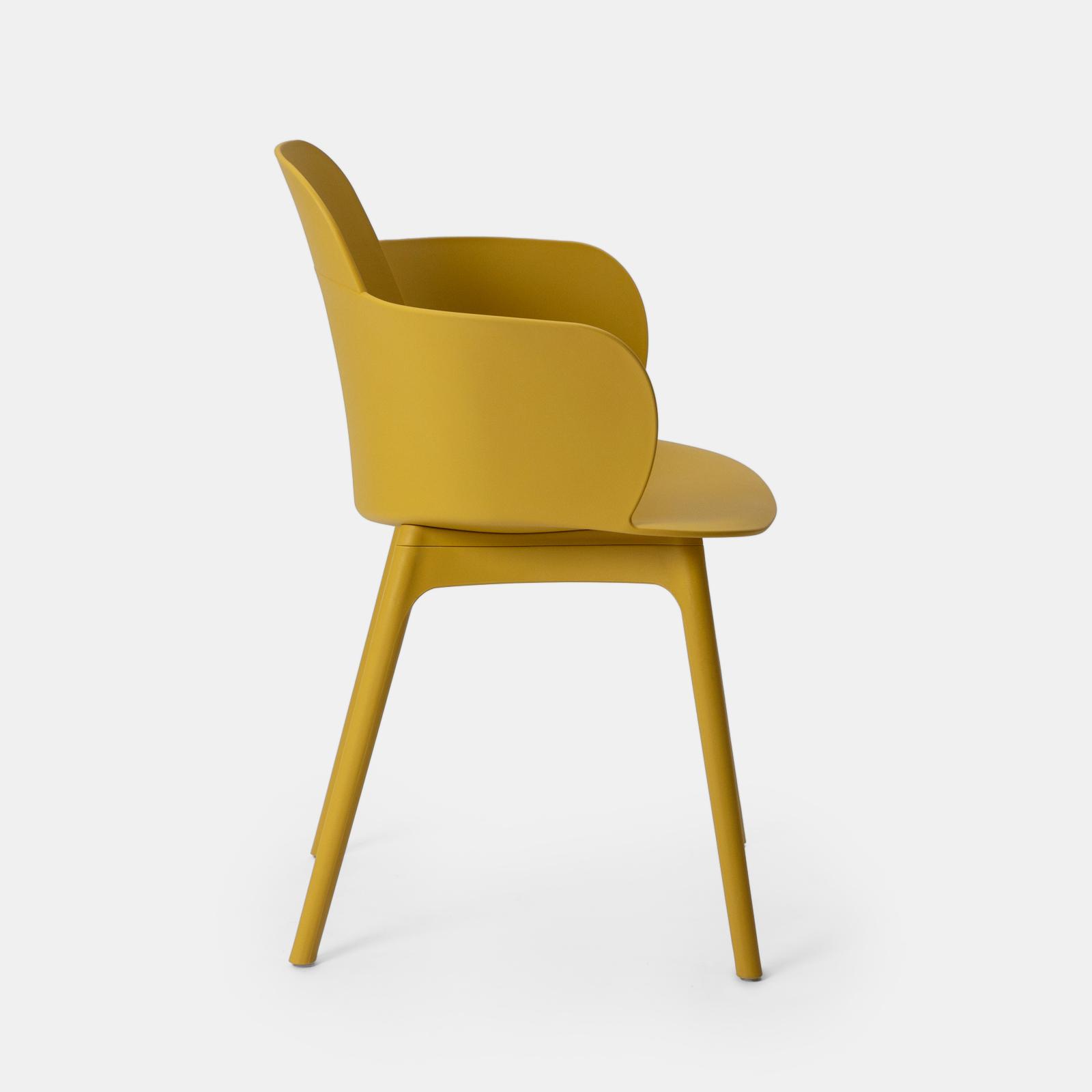 Mustard Polypropylene Armchair – Modern & Durable Lounge Chair