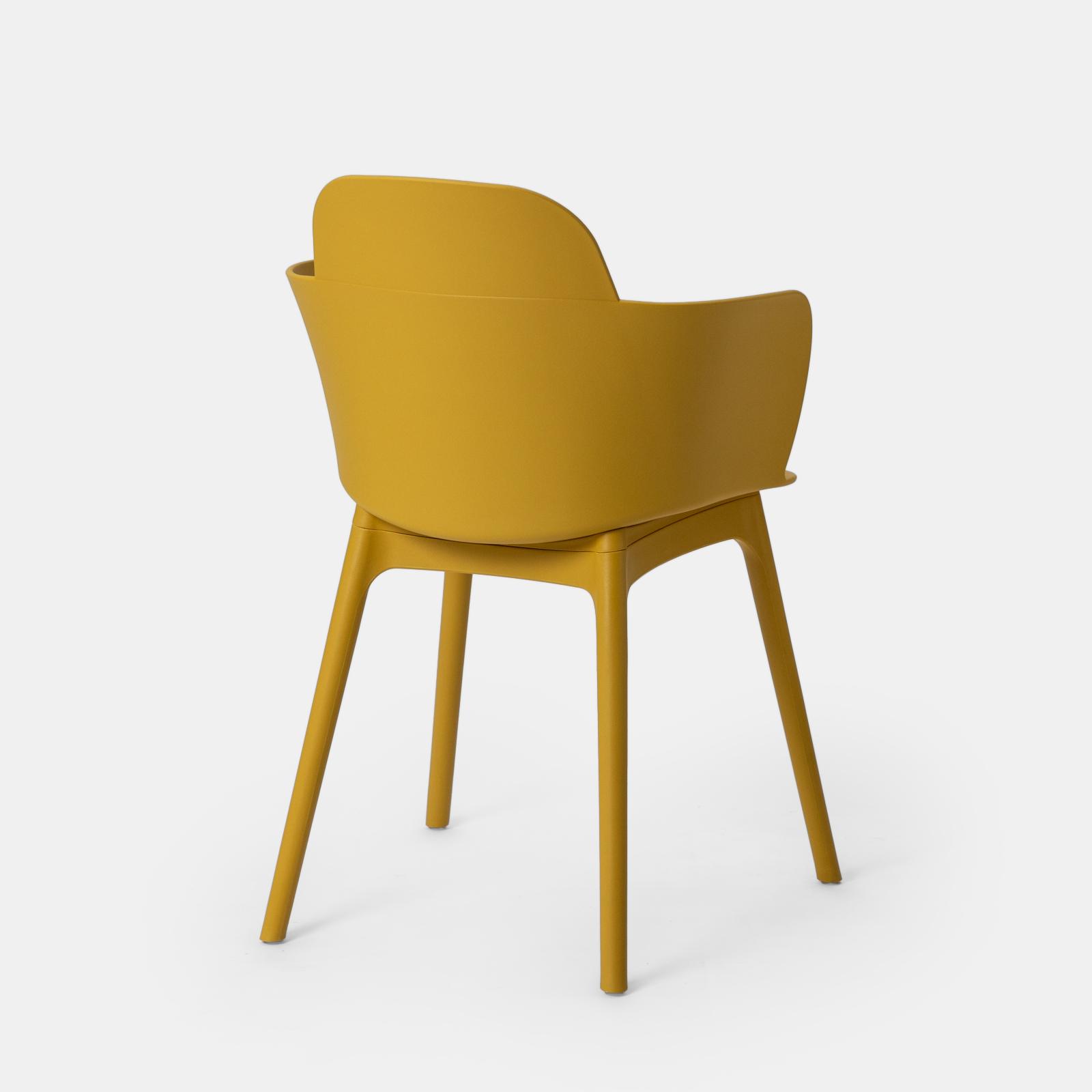 Mustard Polypropylene Armchair – Modern & Durable Lounge Chair