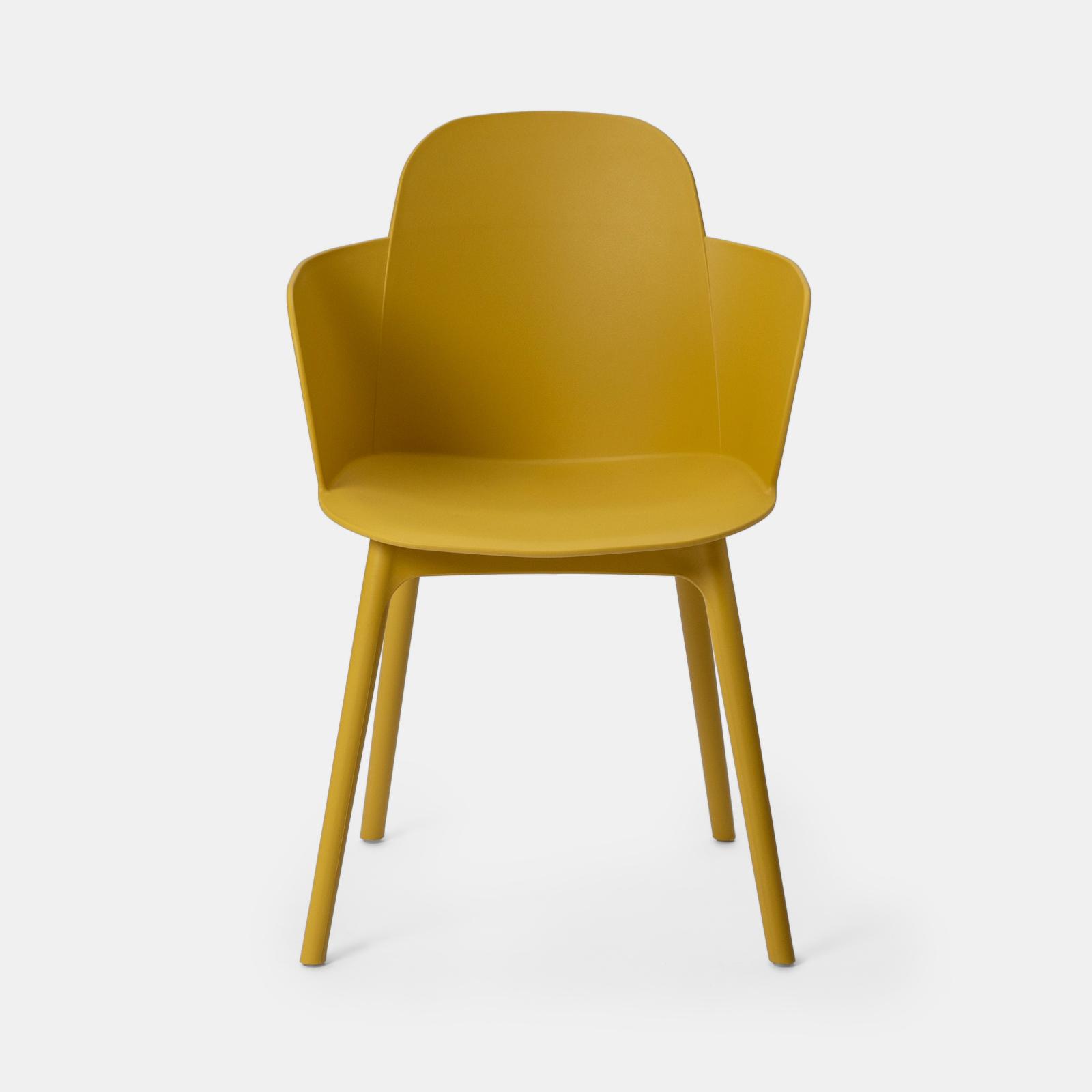 Mustard Polypropylene Armchair – Modern & Durable Lounge Chair