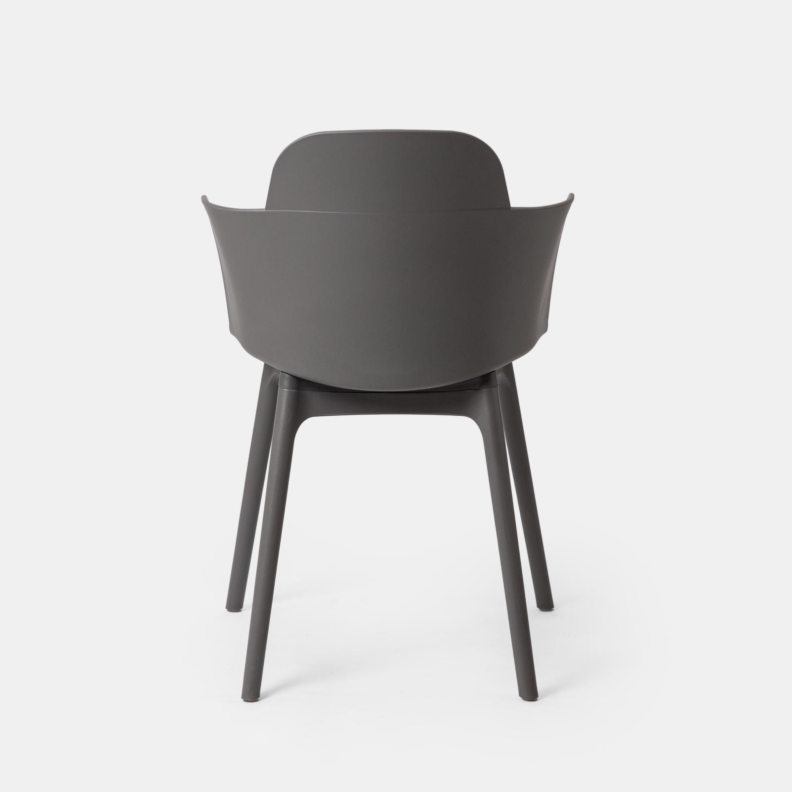 Dark Gray Polypropylene Armchair – Modular & Sturdy Lounge Chair