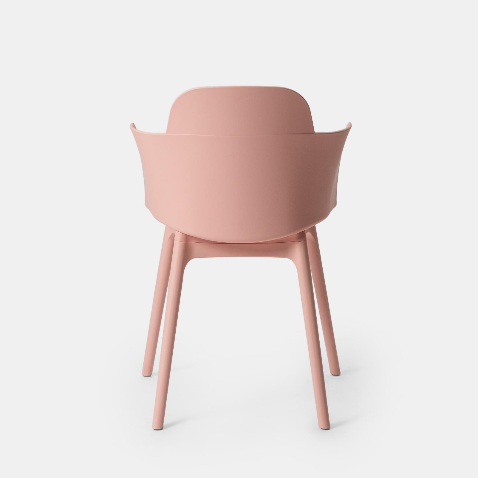 Assembled Structure Pink Polypropylene Armchair