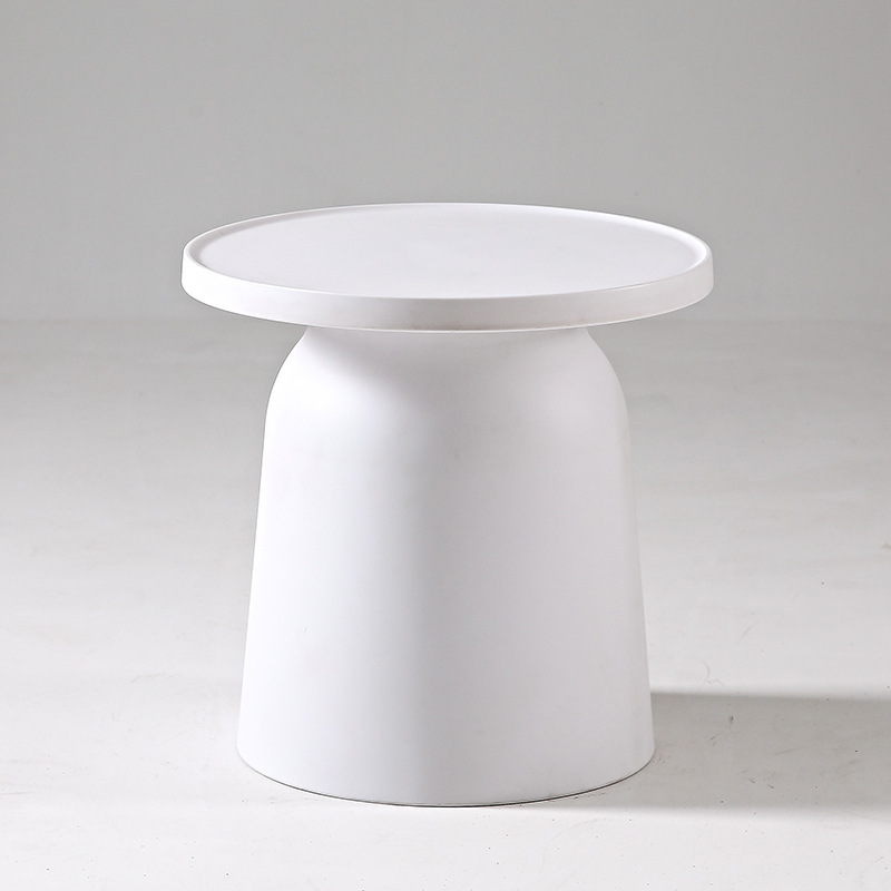 White Round Polypropylene Side Table-PP Chair