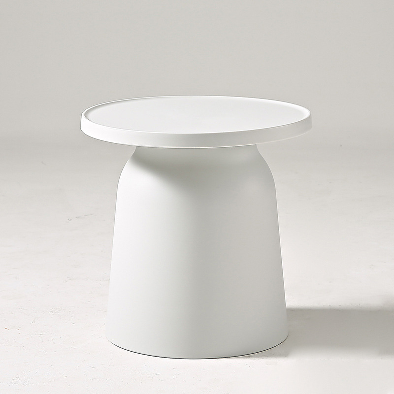 Warm Grey Round Polypropylene Side Table-PP Chair