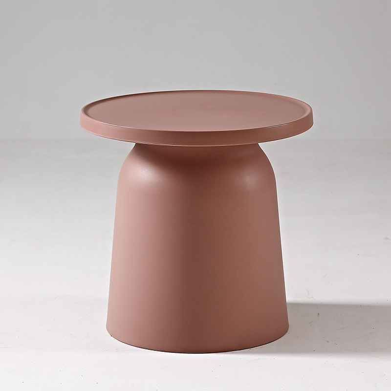 Dust Pink Round Polypropylene Side Table-PP Chair