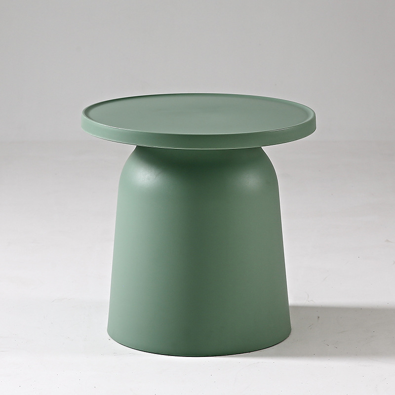 Green Round Polypropylene Side Table-PP Chair