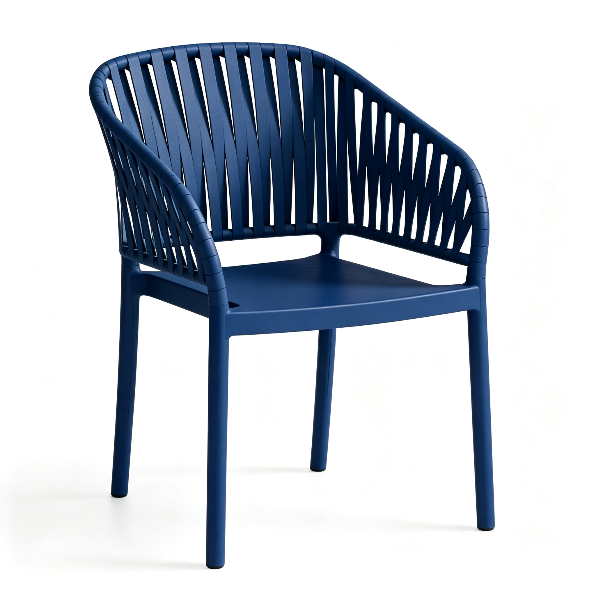 Modern Polypropylene Outdoor Armchair | Two-Piece Assembly Plastic Dining Chair Manufacturer