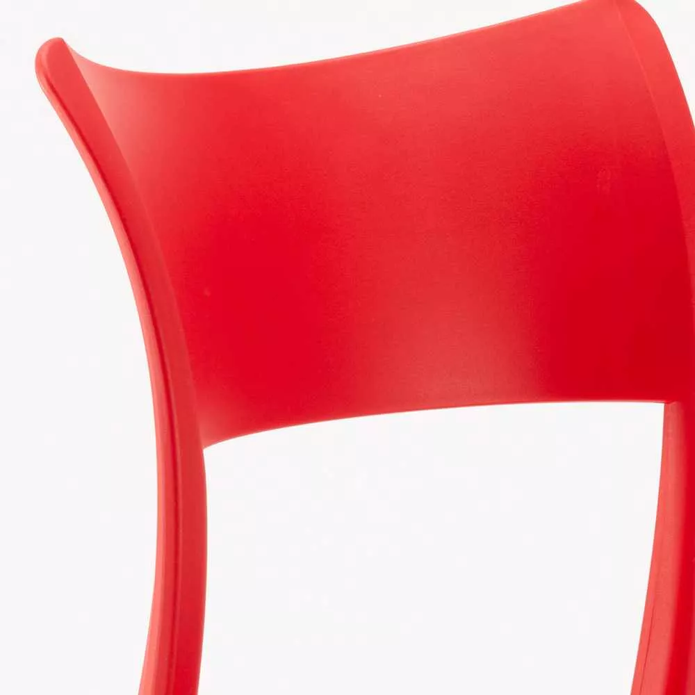 Polypropylene Outdoor Chairs In Red-PP Chair