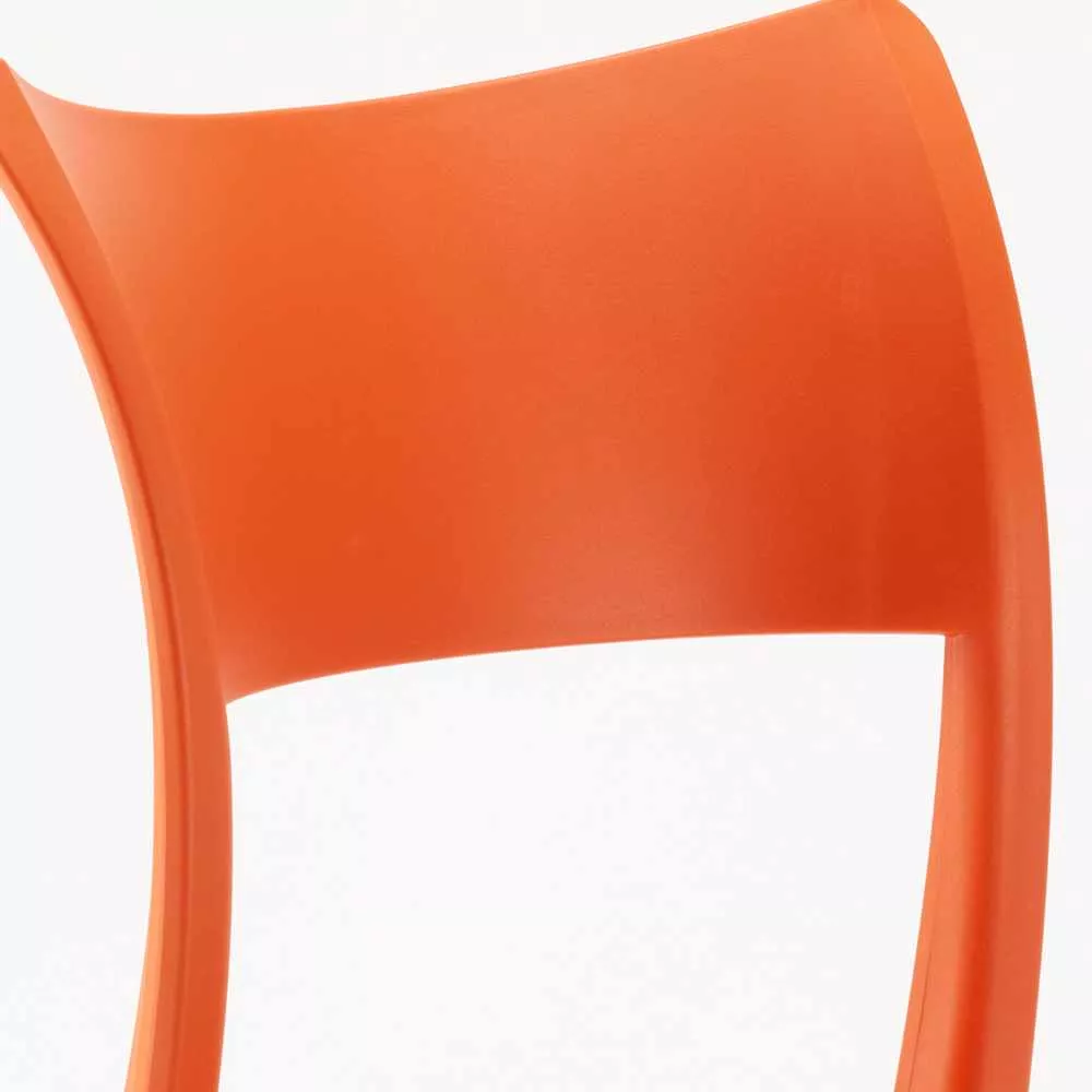 Polypropylene Outdoor Chairs In Orange-PP Chair