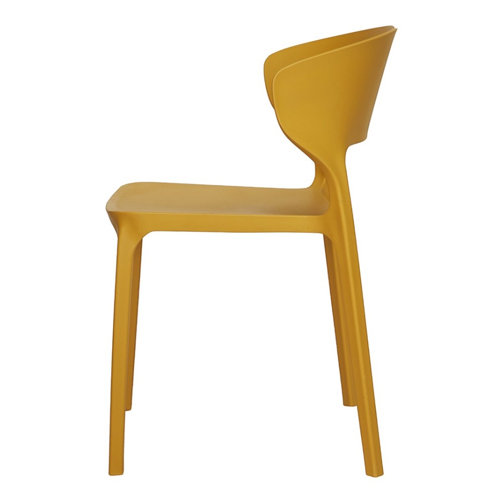 Modern Monobloc PP Dining Chair, Hollow Cutout Back Plastic Side Chair for Restaurant, Cafe, Bistro & Hotel Commercial Dining-PP Chair