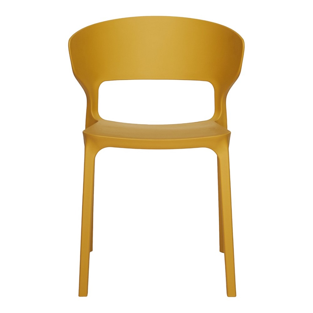 Modern Monobloc PP Dining Chair, Hollow Cutout Back Plastic Side Chair for Restaurant, Cafe, Bistro & Hotel Commercial Dining-PP Chair