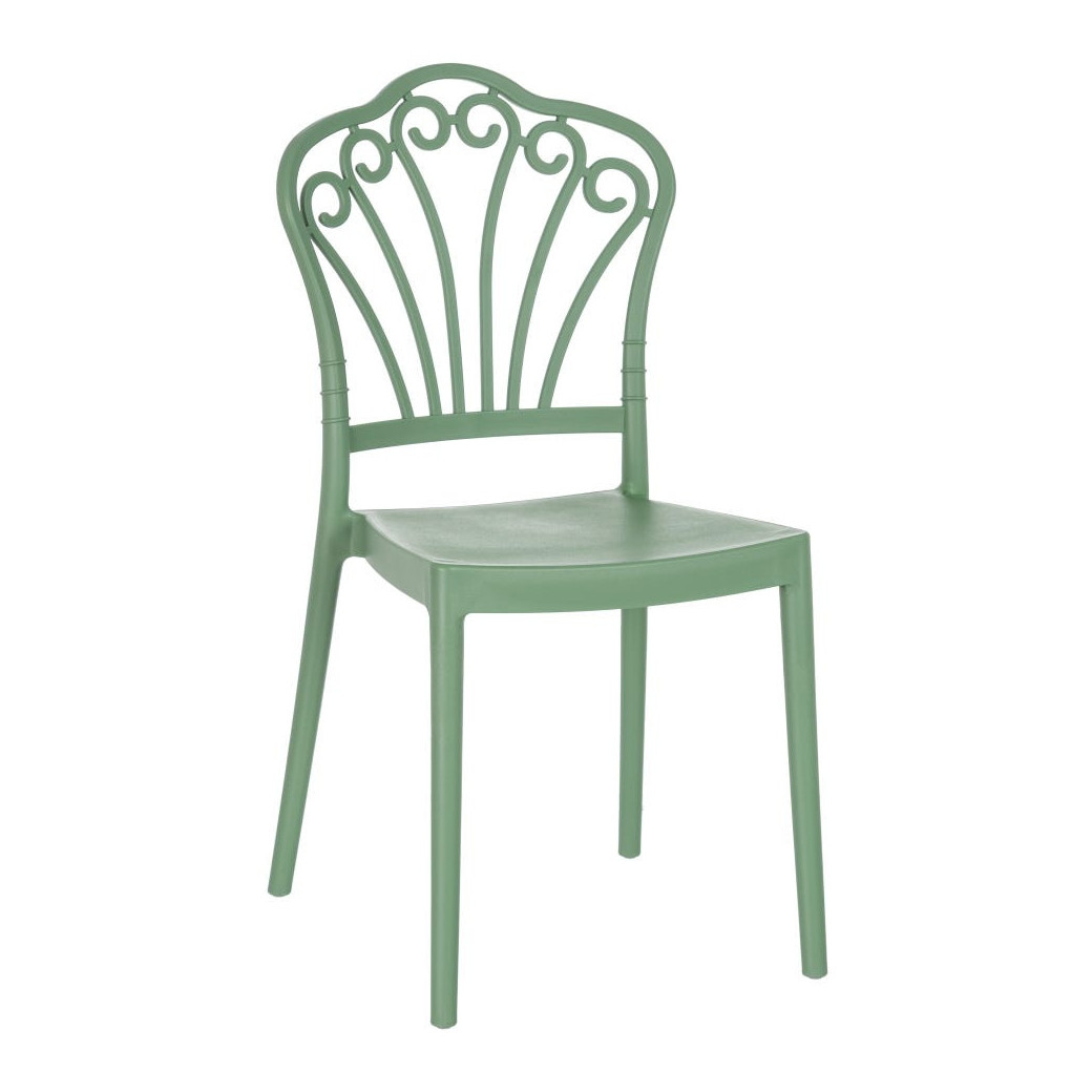 Green Plastic Restaurant Chair-PP Chair