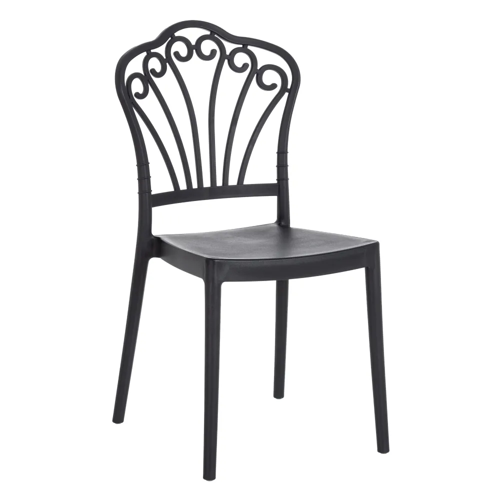 Black Plastic Restaurant Chair-PP Chair