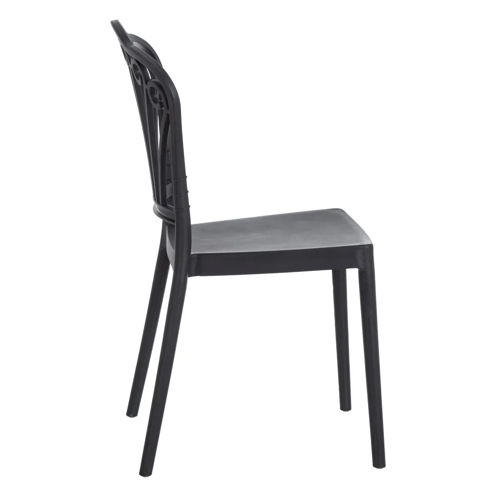 Black Plastic Restaurant Chair-PP Chair