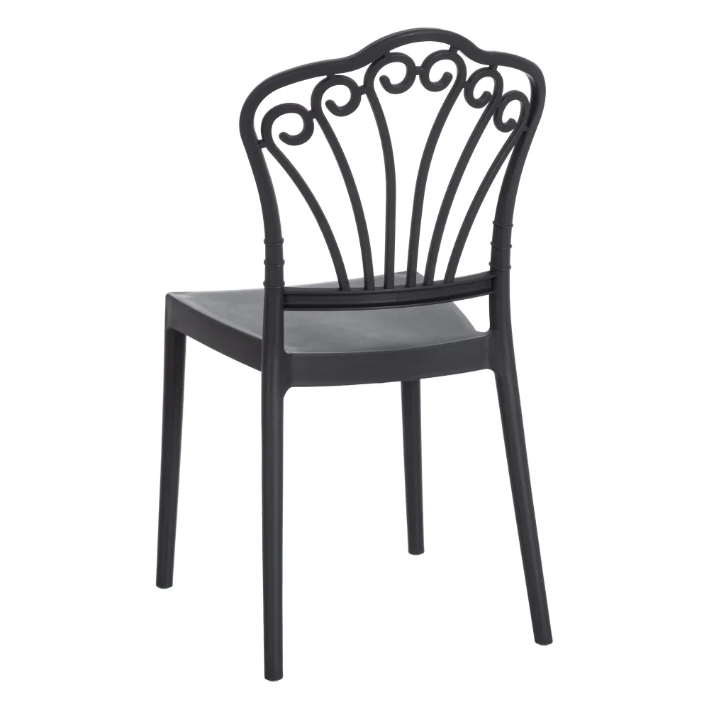 Black Plastic Restaurant Chair-PP Chair