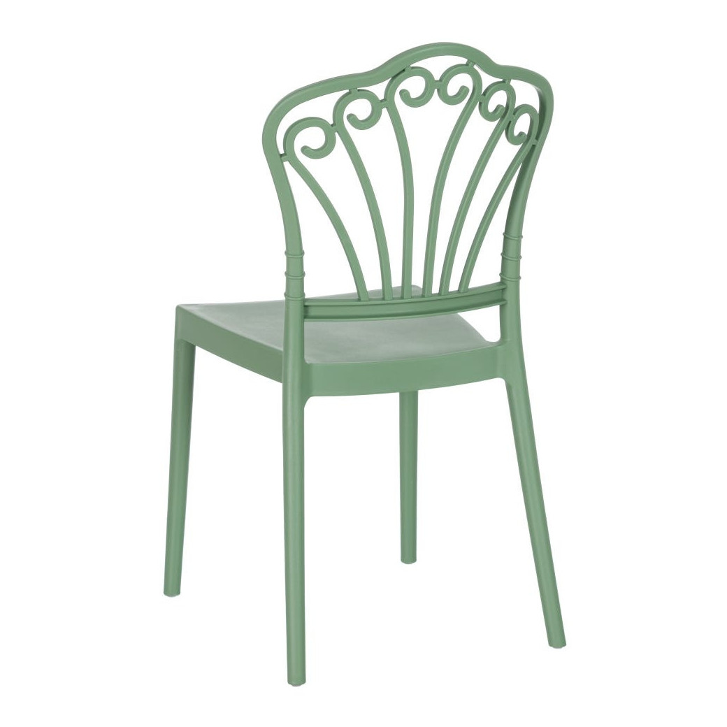 Green Plastic Restaurant Chair-PP Chair